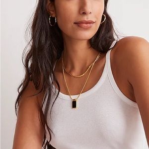 NWT 2 Piece Gold Madewell Necklace Set
